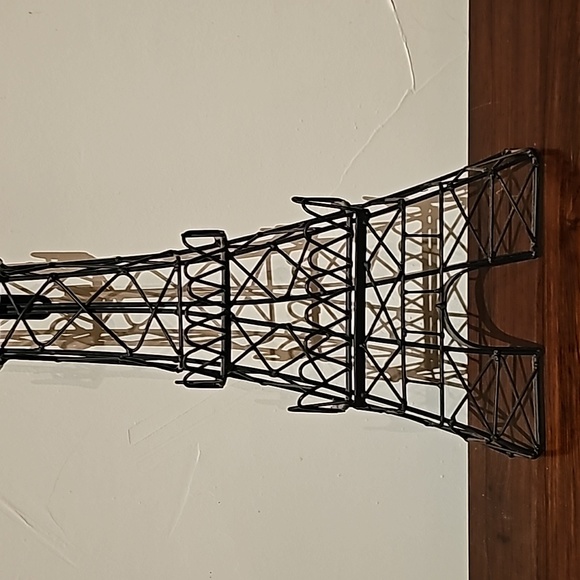 Vintage large metal Eiffel Tower Paris wall decoration hanging 25 inches - Picture 5 of 9